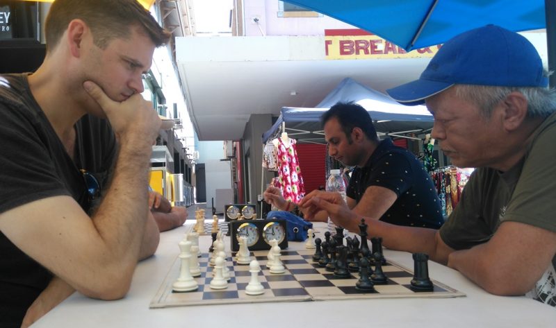 Chess players in Fortitude Valley